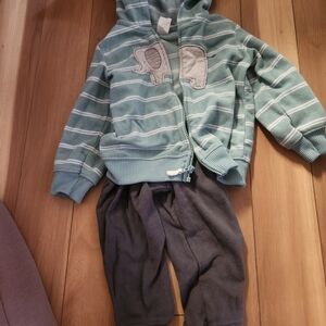Carter's Teal and Gray Kids Matching Set